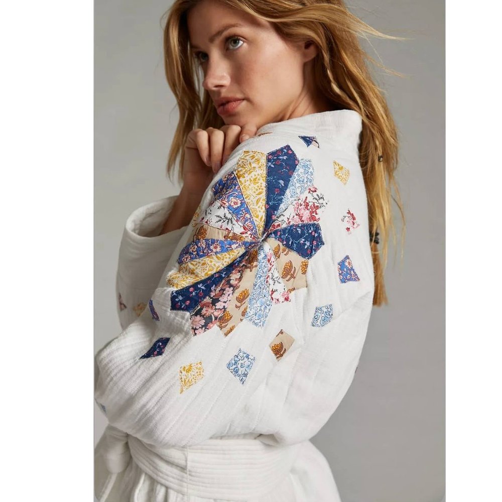 Anthropologie quilt patchwork wrap